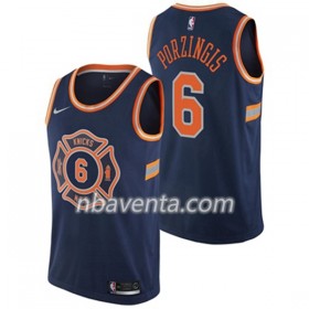 Camiseta Hombre New York Knicks Kristaps Porzingis 6 Nike City Edition Swingman